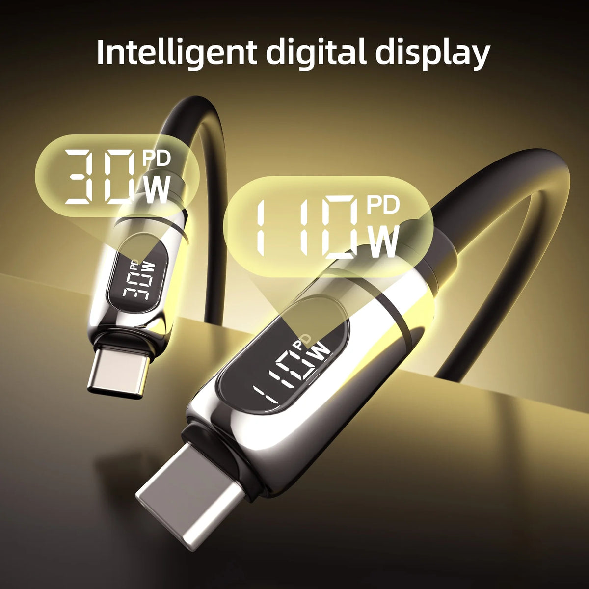 Cable de carga mfish Gemini Dragon (dispositivo dual, 140W, pantalla en tiempo real)