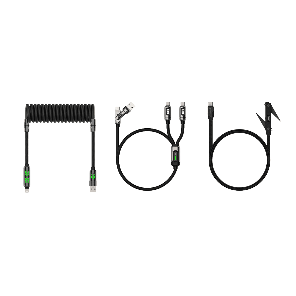 Kit de cable portátil mfish – Cable de resorte AD8, cable USB-C Gemini y soporte integrado AP