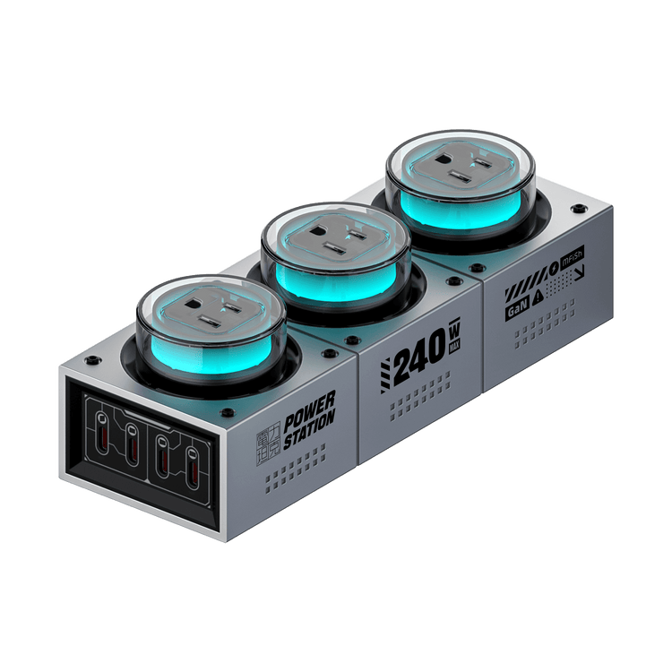 Estación de carga de escritorio mfish E-Tank 240W GaN
