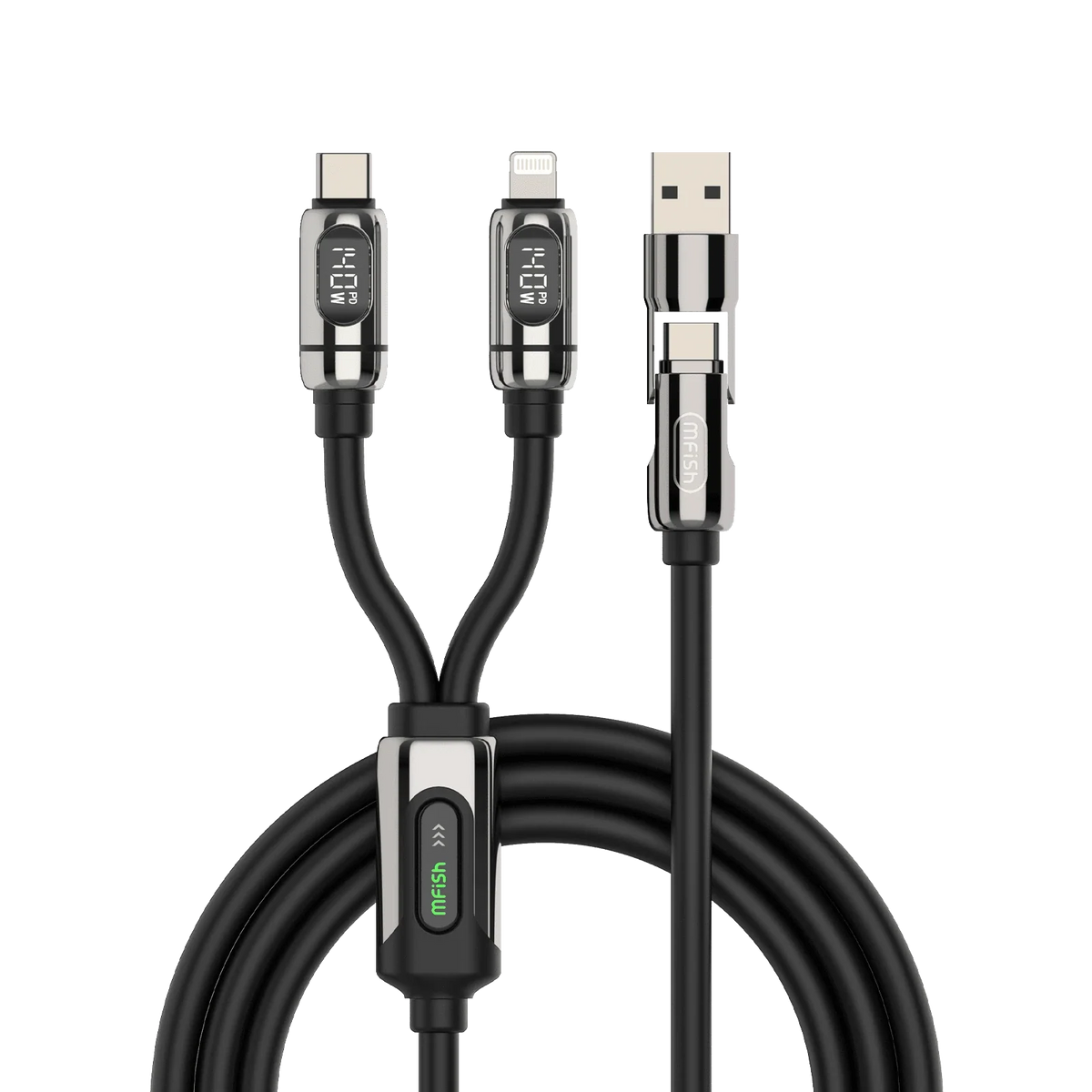 Cable de carga mfish Gemini Dragon (dispositivo dual, 140W, pantalla en tiempo real)