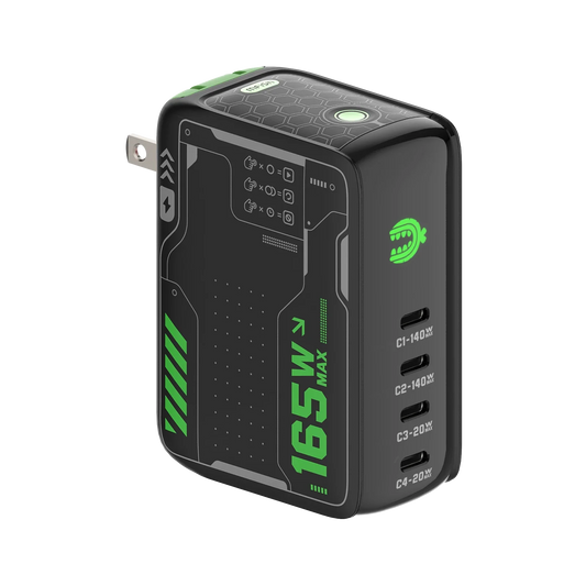 mfish E-RHINO Charger (165W, 4 USB-C Ports, GaN, Smart Display)
